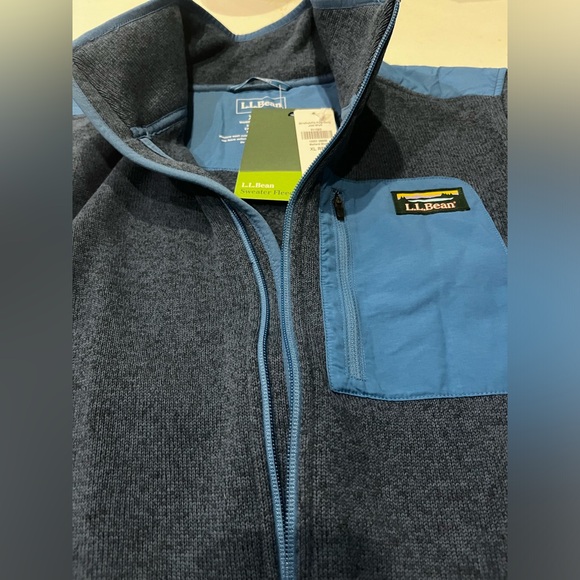 LL Bean sweater fleece jacket - Mallard Blue - NWT! - Picture 6 of 8